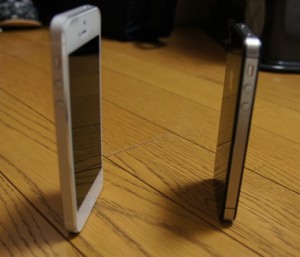 iPhone5とiPhone4Sの薄さは？